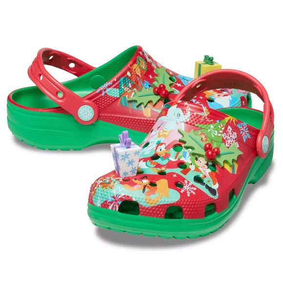 Disney Parks 2023 M5/W7 Christmas Holiday Mickey & Friends Presents Crocs NEW - Picture 2 of 6